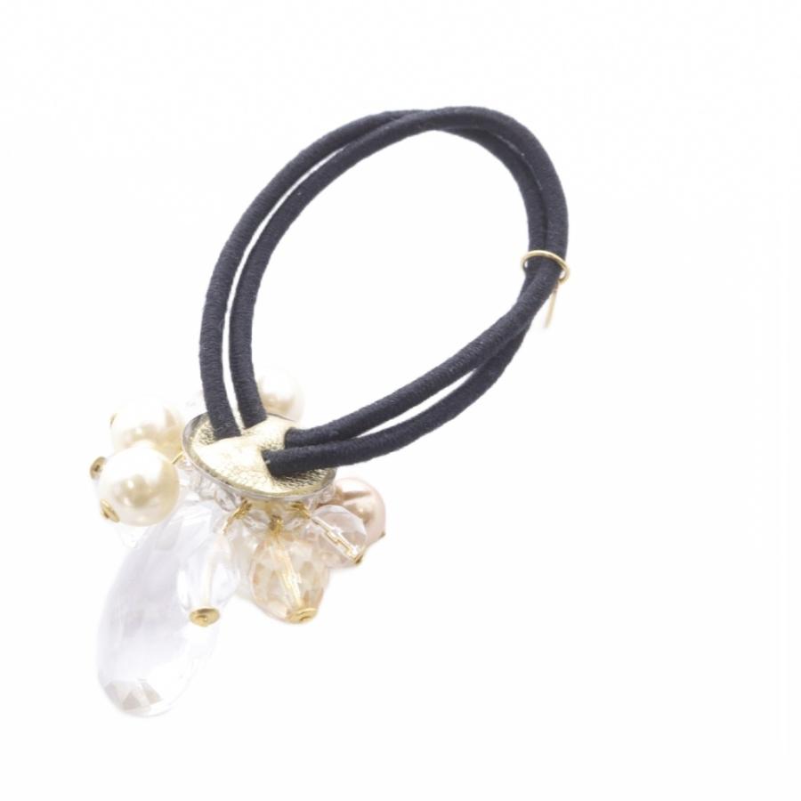 コンプレックスビズ Complex BIZ ビジュー ヘアゴム 黒 ブラック 白