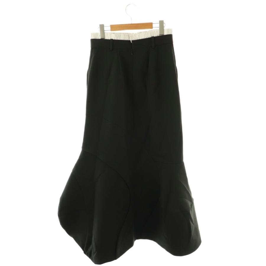 エンフォルド ENFOLD 25SS 3D Mermaid Skirt スカート 38 ブラック 