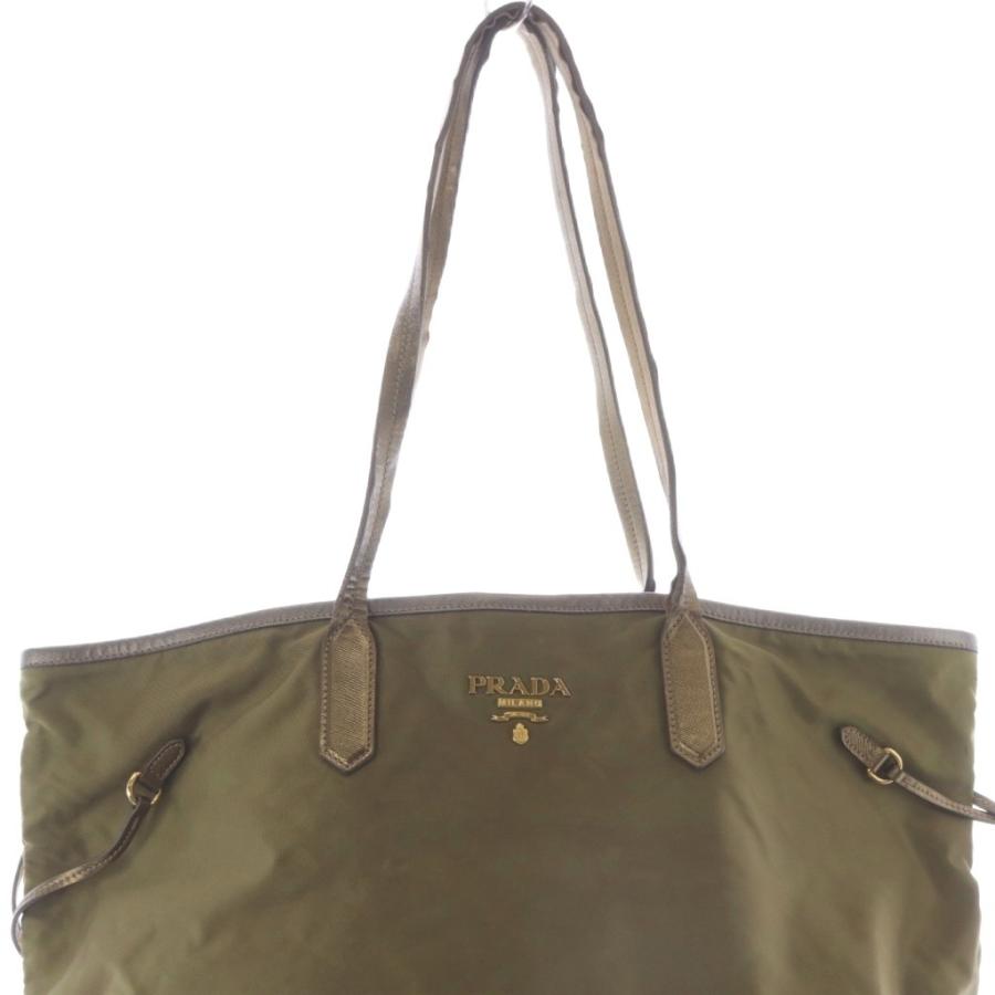 PRADA（プラダ） ナイロン ショルダーバッグ トートバッグ ロゴ カーキ 
