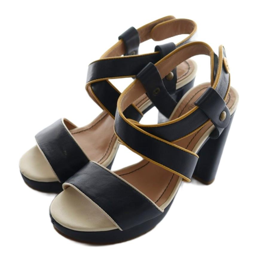 SEE BY CHLOE（シーバイクロエ） サンダル ストラップ レザー 紺