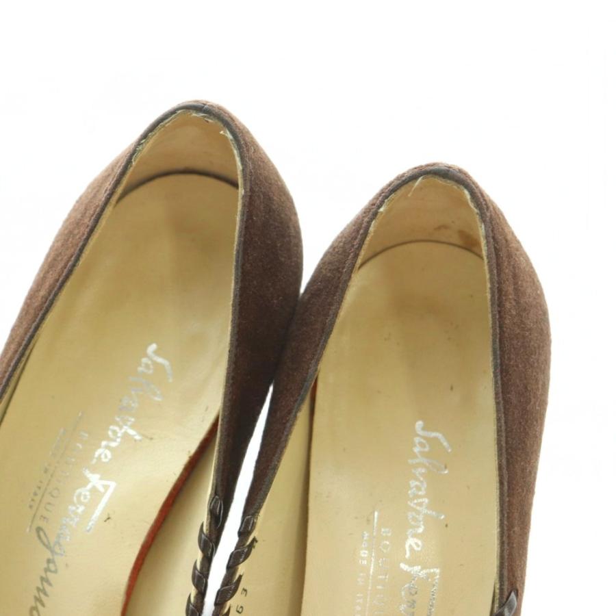サルヴァトーレ フェラガモ ヴァラ パンプス スエード 24.5cm相当 FERRAGAMO（フェラガモ） サルヴァトーレフェラガモ Salvatore