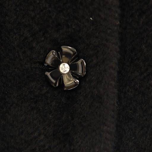 エムズグレイシー M'S GRACY リボン アルパカ混 ステンカラーコート 38