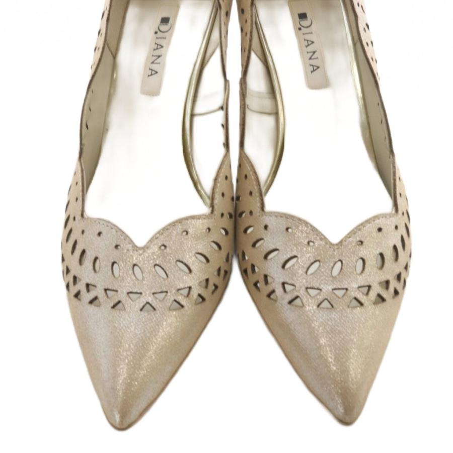 DIANA（ダイアナ） カットワーク パンプス ピンヒール ポインテッド