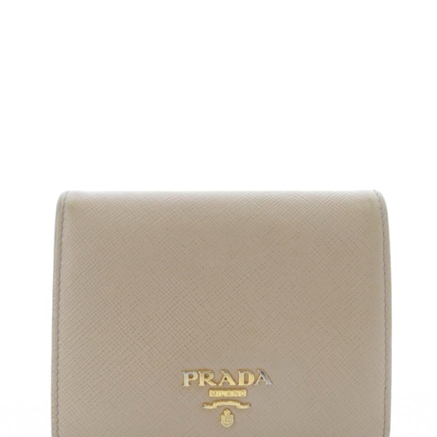PRADA（プラダ） 二つ折り財布 コンパクトウォレット ロゴ レザー