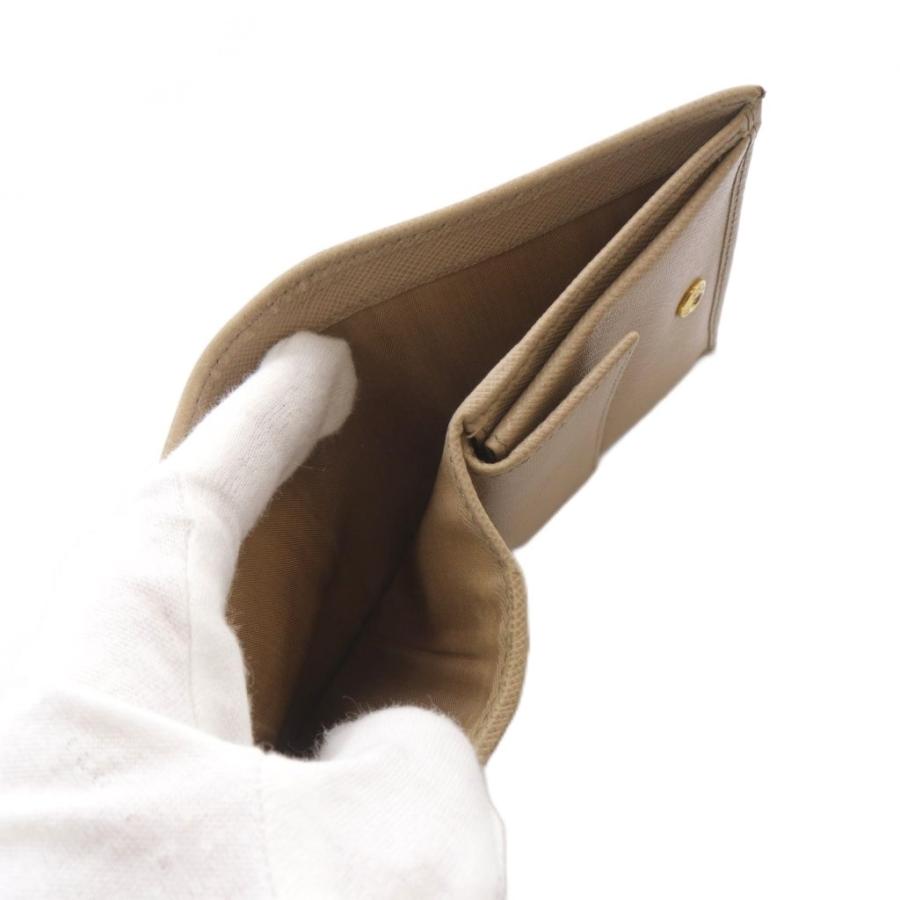 PRADA（プラダ） 二つ折り財布 コンパクトウォレット ロゴ レザー