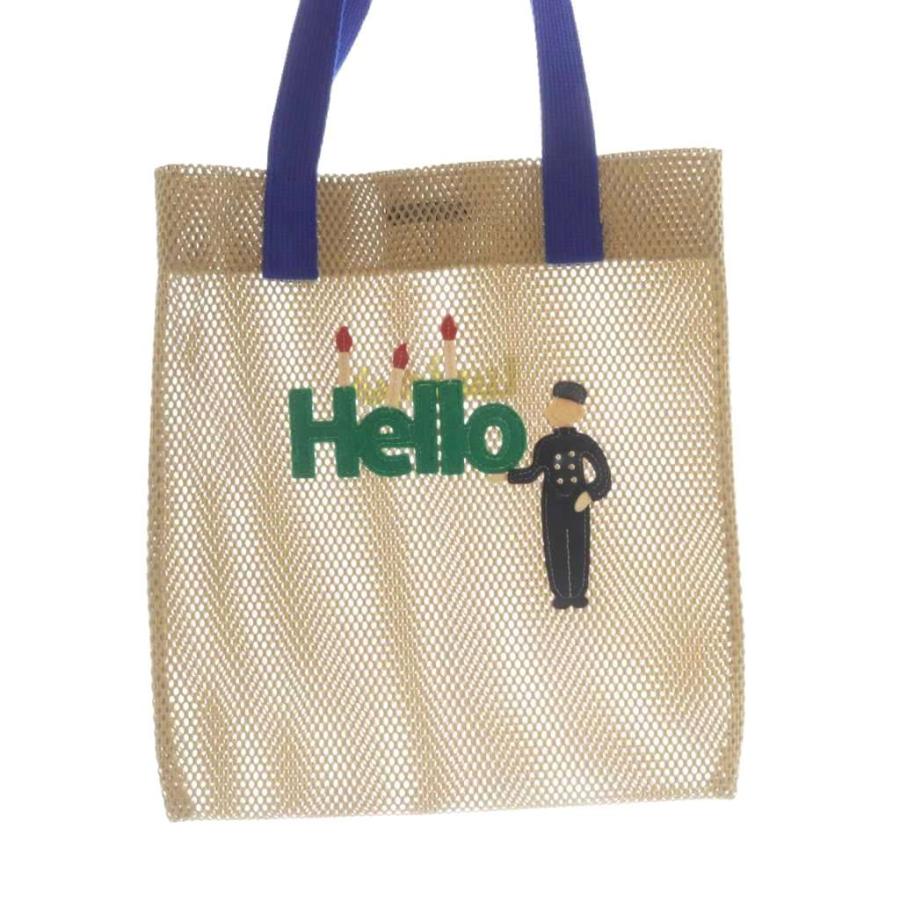 ラドロー LUDLOW Hello メッシュトートバッグ ハンドバッグ 茶色