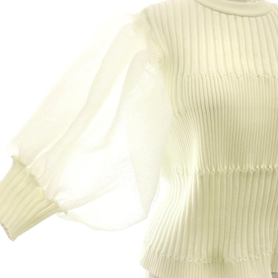 シーエフシーエル CFCL 25SS FLUTED LUCENT SHORT PUFF SLEEVE TOP