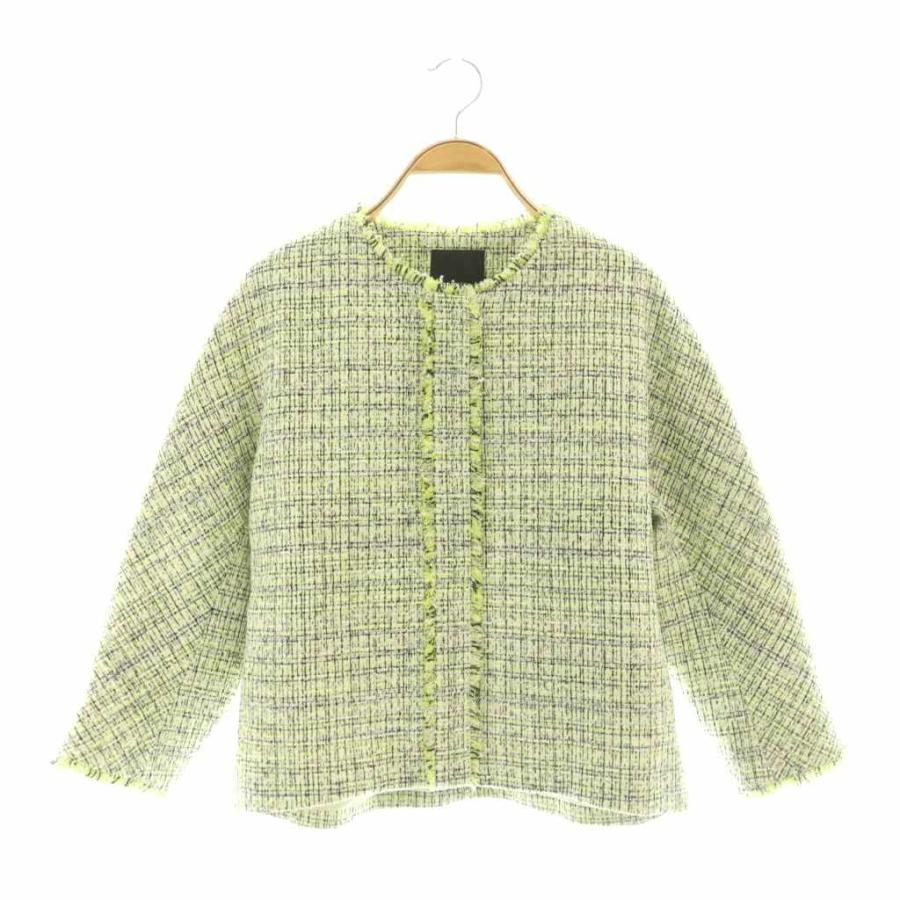 エブール ebure 25SS ポリエステルコットンツィード ジャケット ノー