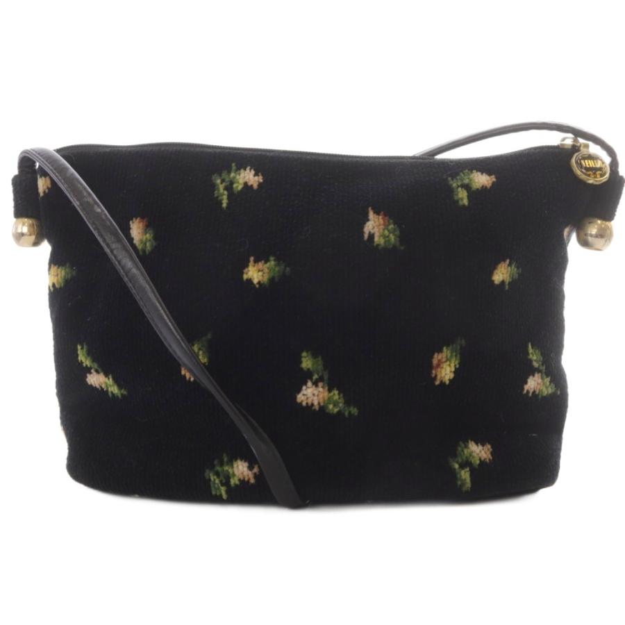 フェイラー FEILER ムーンライトフラワー ショルダーバッグ 黒