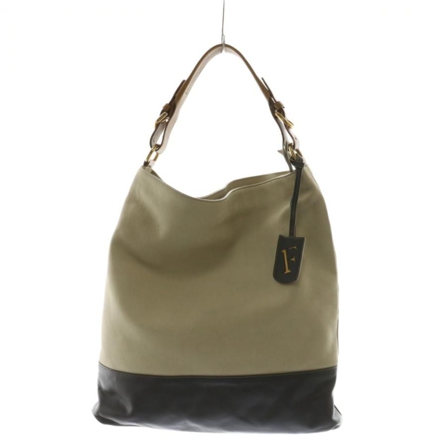 FURLA（フルラ） トートバッグ レザー ベージュ ブラウン バイカラー 