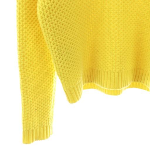 プラダ PRADA ヴァージンウールカシミヤワッフルニット セーター 38 イエロー P24T0A /DO ■OS レディースの画像
