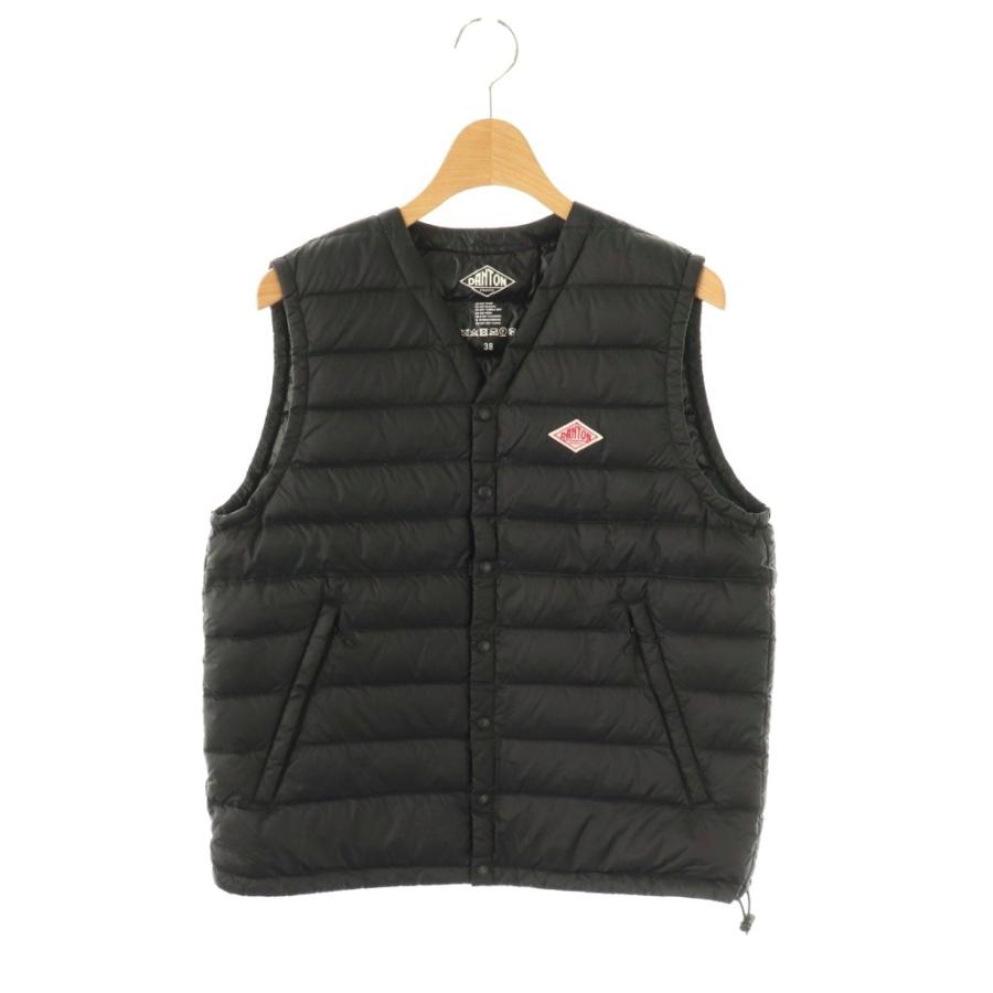 DANTONインナーダウンベスト メンズS ダントン ブラック 黒 B:MING by BEAMS（ビーミング by ビームス）DANTON / メンズ クルー