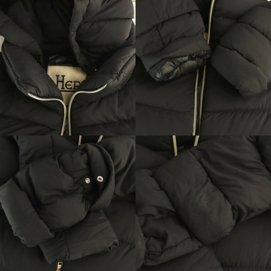 HERNO ヘルノ フード付き 切り替え 重ね ロング ダウン コート ヘルノ HERNO フード付き 切り替え 重ね ロング ダウン コート