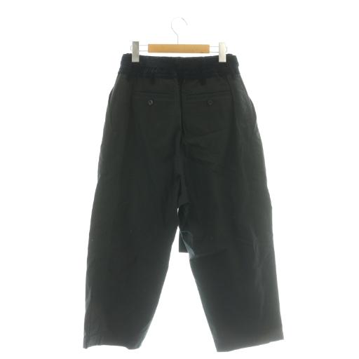 sacai パンツ 21AW コーデュロイ　切り替え　ベルトパンツ 0 ブラック サカイ sacai Pre Cotton Oxford Pants テーパードパンツ 0 ブラック