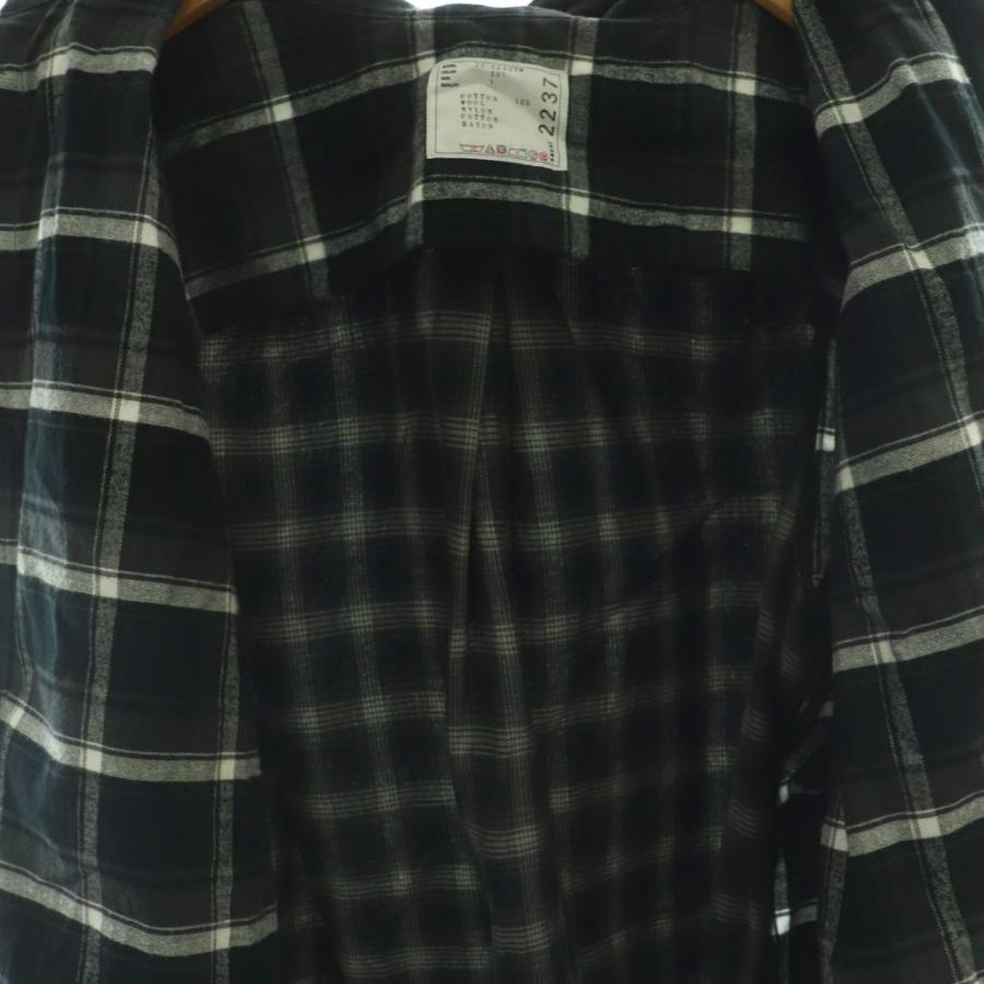 サカイ sacai 20-02237M レイヤードチェックシャツ 長袖 前開き
