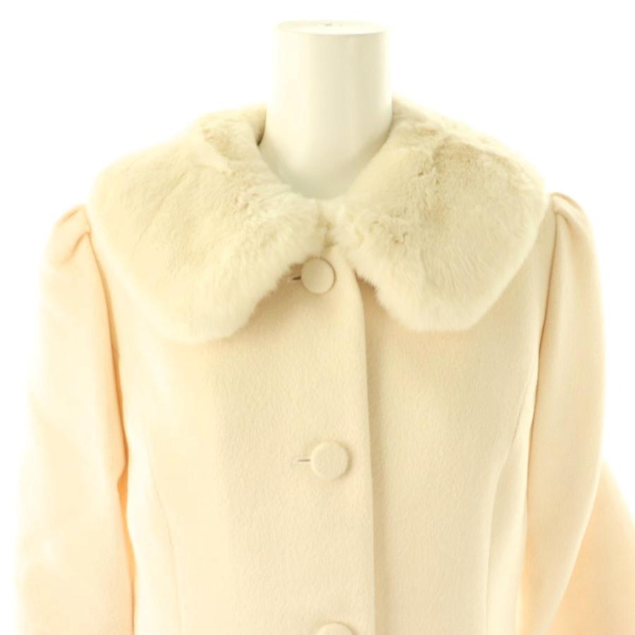 Rene（ルネ） レッキスファー襟付き アンゴラ混ウールフレアコート