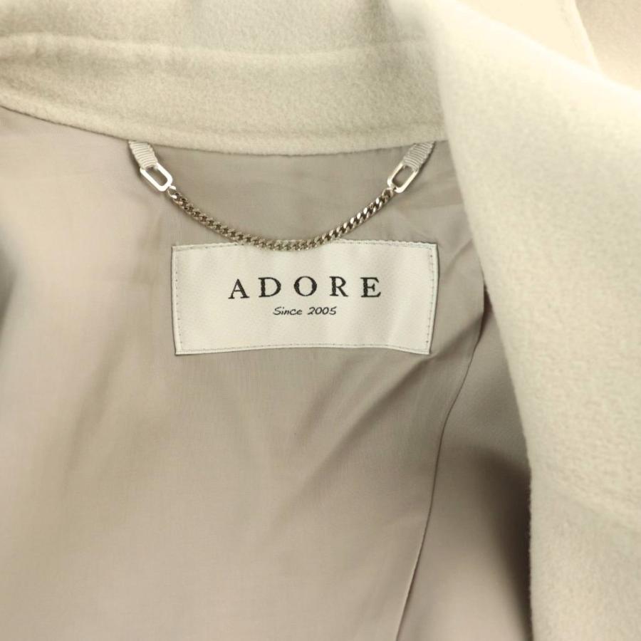 アドーア ADORE カシミヤ混 2TONE リバーロングコート チェスターコート 36 ライトグレー /ES ■OS レディース_6