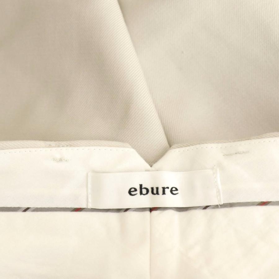 エブール ebure タック テーパードパンツ ジッパーフライ ウール 36