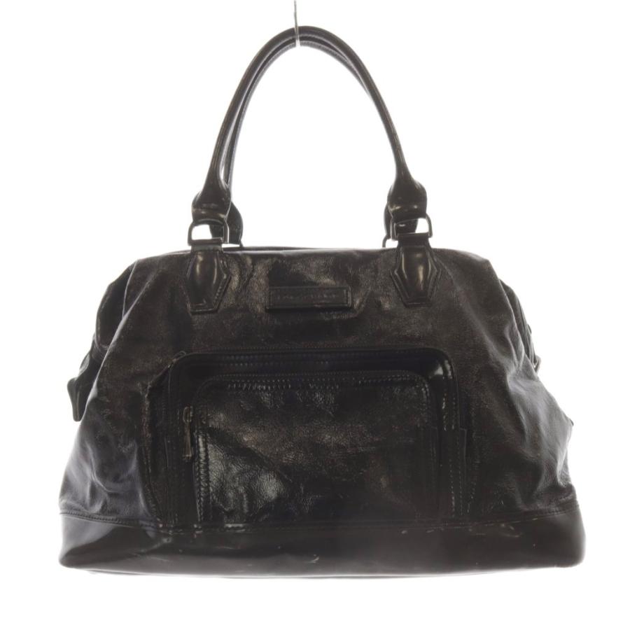 LONGCHAMP（ロンシャン） エナメル バッグ ハンドバッグ 黒 ブラック 