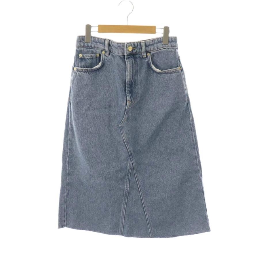 ガニー GANNI 23AW Heavy Denim Midi Skirt デニムスカート フレア 36  
