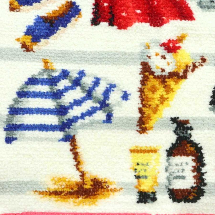 フェイラー FEILER IENA別注 BON VOYAGE タオルハンカチ 総柄 ピンク