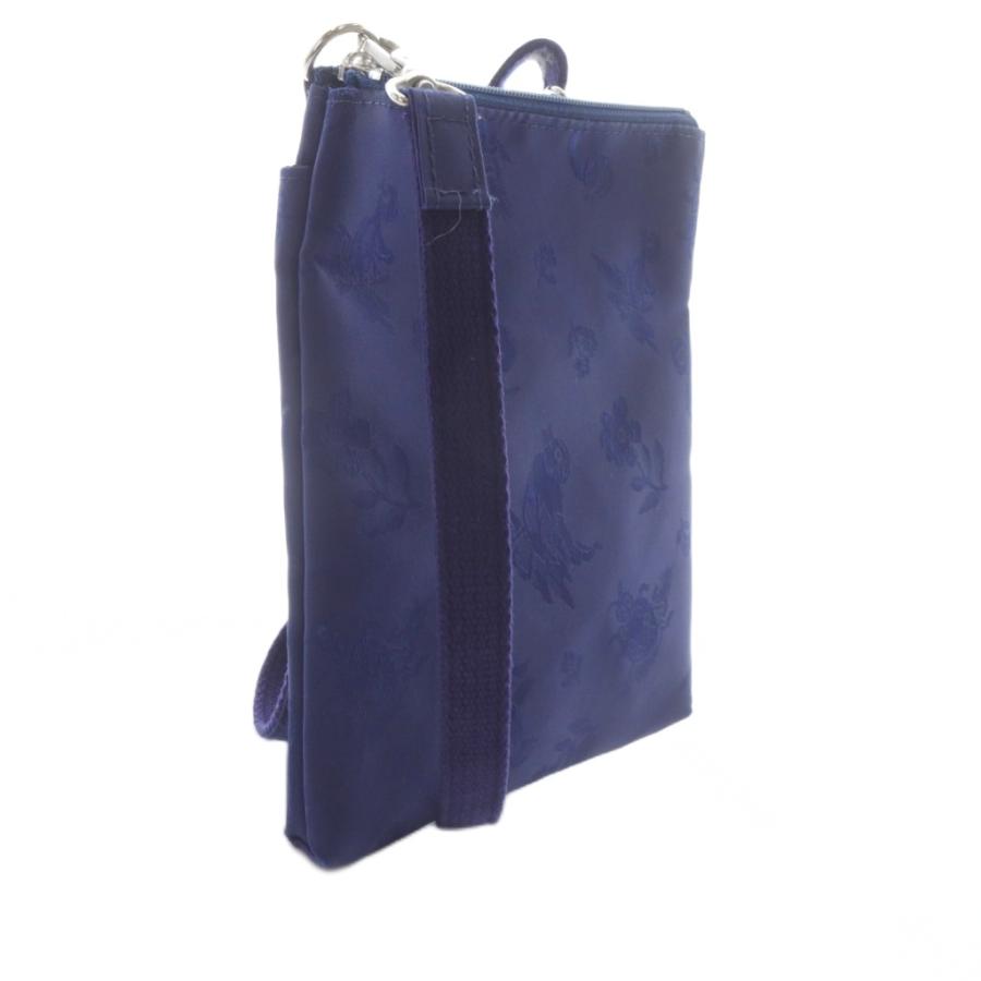 フェイラー ハイジ ジャガード スマホショルダー超美品!! フェイラー FEILER ハイジジャガード スマホショルダーバッグ 紺