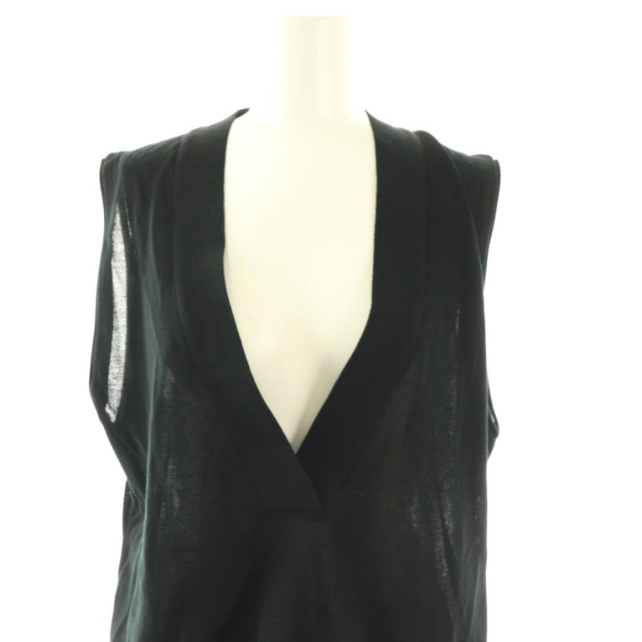 【中古】ミューズ ドゥーズィエム クラス MUSE de Deuxieme Classe 25AW shake code Vネック ベスト ニット ブラック 未使用品 ミューズ ドゥーズィエム クラス MUSE de Deuxieme Classe