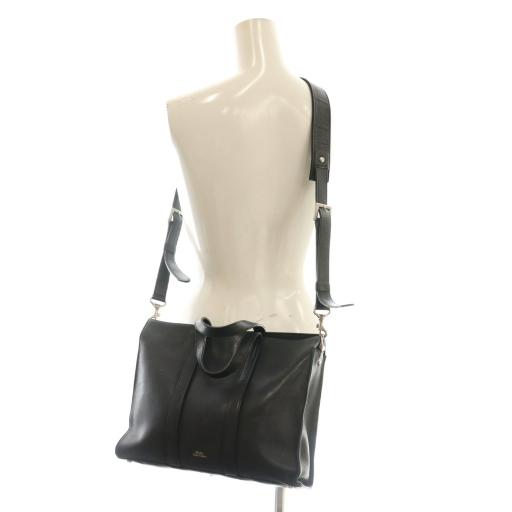 エムユーエル M.U.L. ハンドバッグ ショルダー 2way レザー 黒  