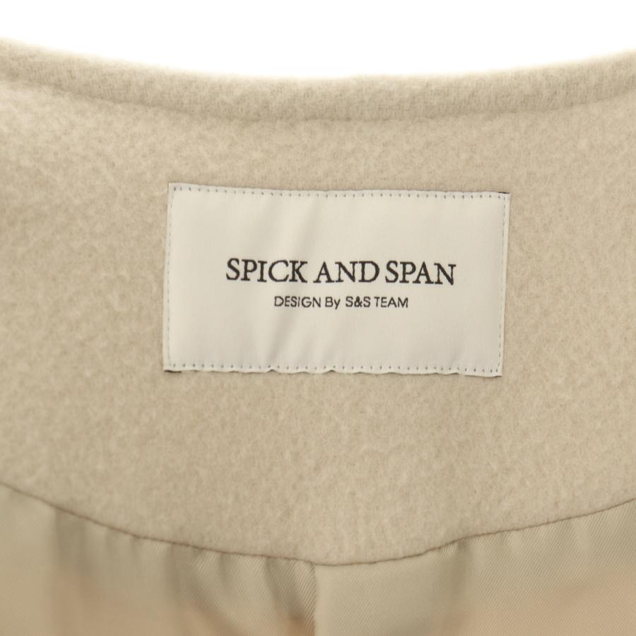 スピック&スパン Spick&Span ビーバーフロントZIPコート ノーカラー 36 