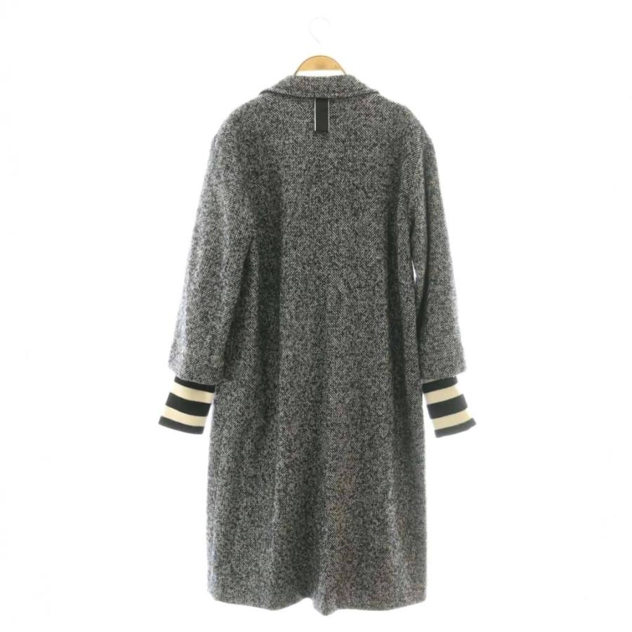 ブランベール blancvert ウールシルク混ヘリンボーンコート