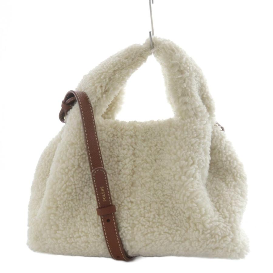 ポレーヌ POLENE Nuero Neuf Mini ブークレ エクリュ ハンドバッグ  