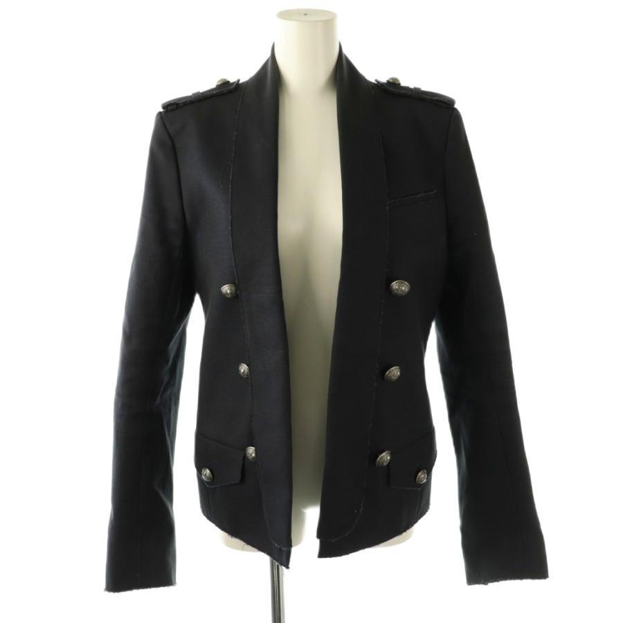 BALMAIN バルマン ナポレオンジャケット Pコート バルマン ナポレオンコート ブラック メンズ SIZE 46 BALMAIN 中古
