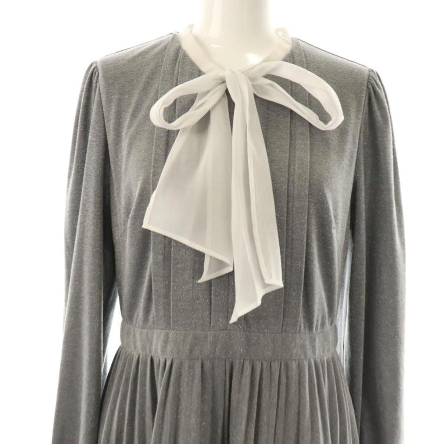 セルフォード CELFORD 23AW プリーツデザインボウタイワンピース 長袖