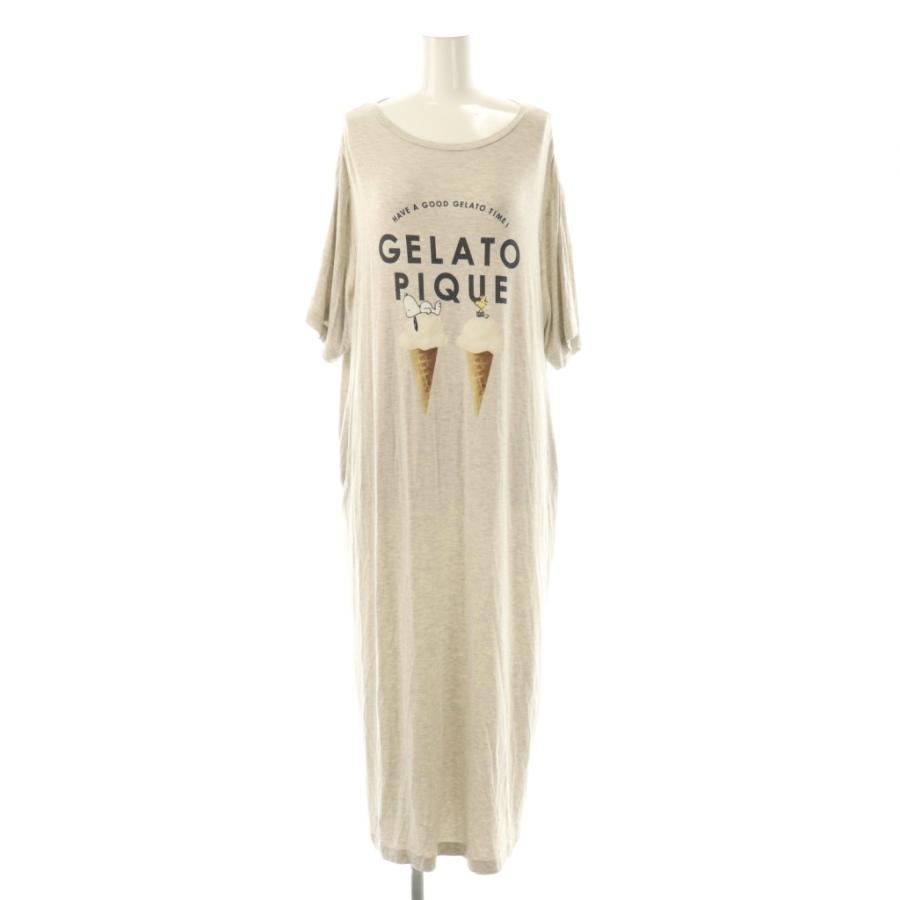 ジェラートピケ gelato pique 23SS スヌーピーアイスクリームロング