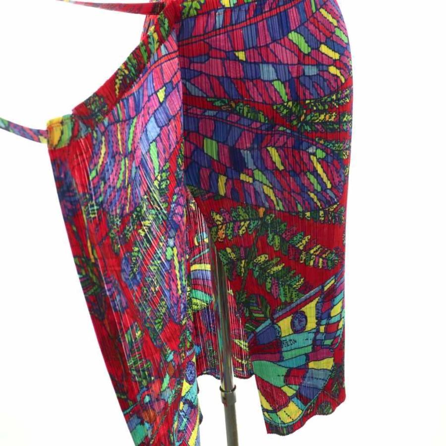 プリーツプリーズ PLEATS PLEASE イッセイミヤケ プリーツ 総柄ラップ