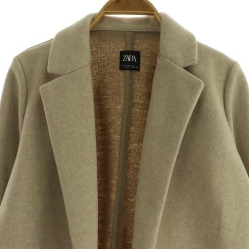 ZARA（ザラ） ラペルカラーコート ロング USA XL ベージュ /MY □OS