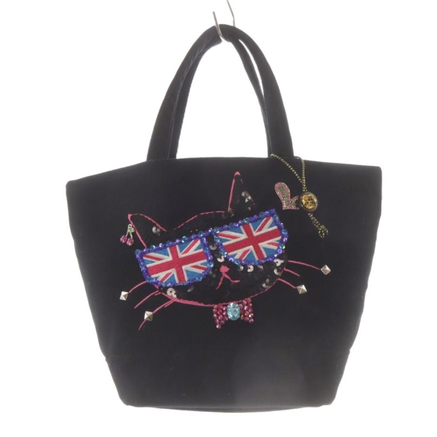 Think Bee! 刺繍入りハンドバッグ 黒 Think Bee! 刺繍入りハンドバッグ 黒 Think Bee! シンクビー！公式