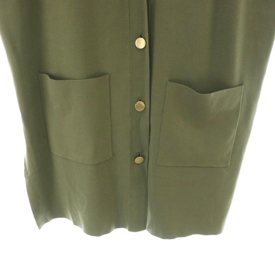 プラステ PLST 25SS レーヨンブレンドロングニットベスト 前開き L