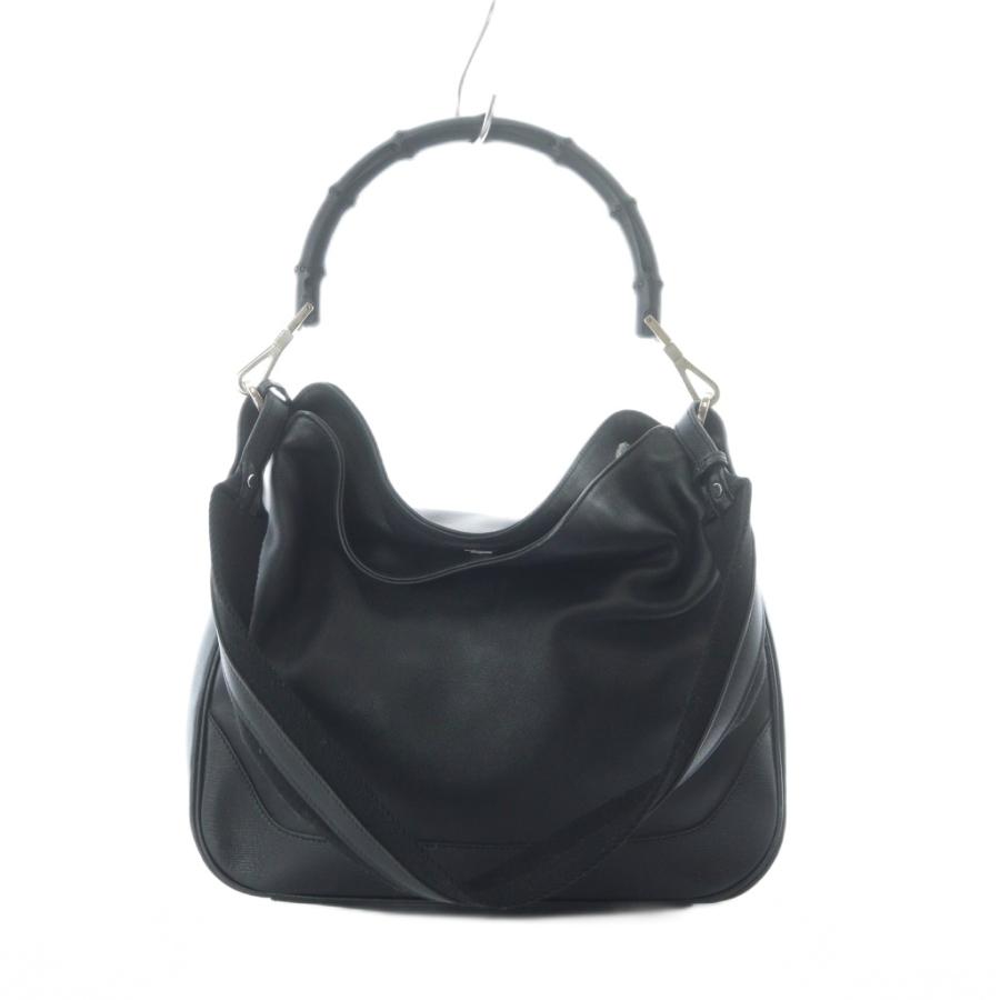 GUCCI（グッチ） GUCCI 2wayバッグ ハンドバッグ バンブー 黒 ブラック  