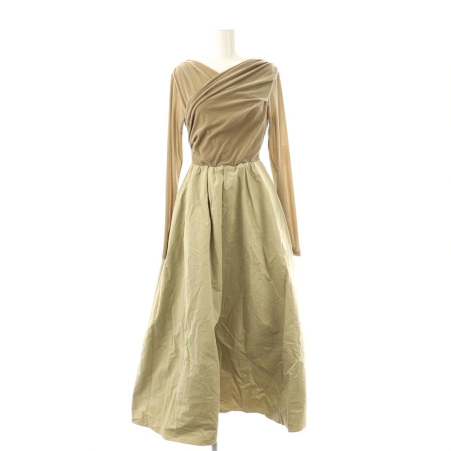 ココディール COCO DEAL 25AW ベロアドッキングワンピース 長袖 ロング  