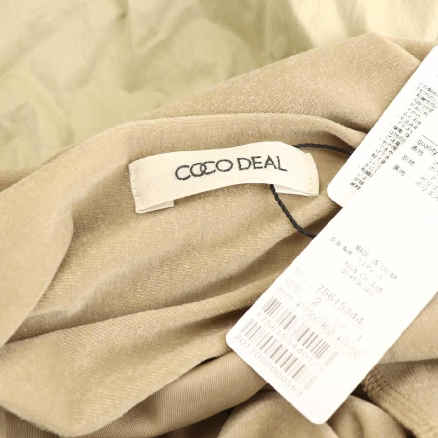 ココディール COCO DEAL 25AW ベロアドッキングワンピース 長袖 ロング