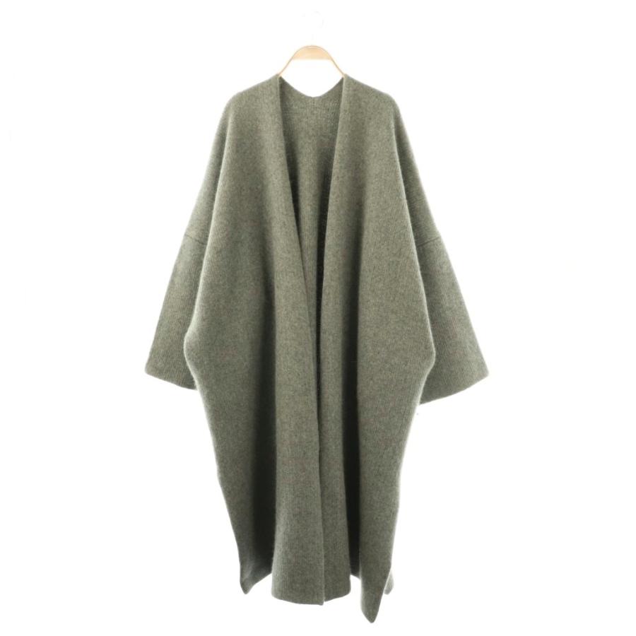 HAVEL studio ラクーン ニット コート ガウン ロング カーディガン 美 