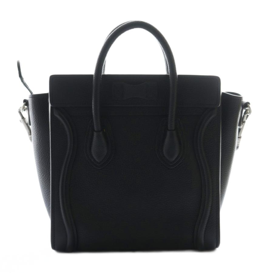 CELINE（セリーヌ） ラゲージ ナノ ハンド ショルダー 2WAY レザー 黒