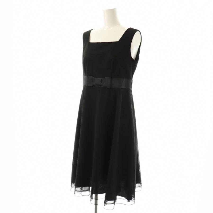 エムズグレイシー M'S GRACY リボン ノースリーブワンピース 38