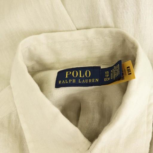 ポロ ラルフローレン POLO RALPH LAUREN リネン半袖シャツ XS ライト
