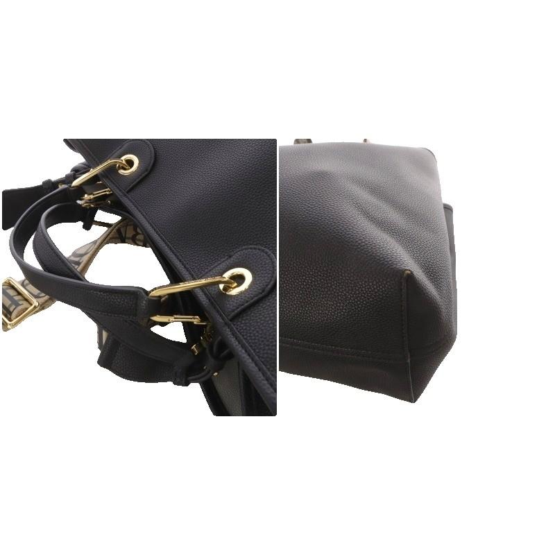EMPORIO ARMANI ブラックレザートートバッグ EMPORIO ARMANI 未使用品 エンポリオアルマーニ ハンドバッグ トート