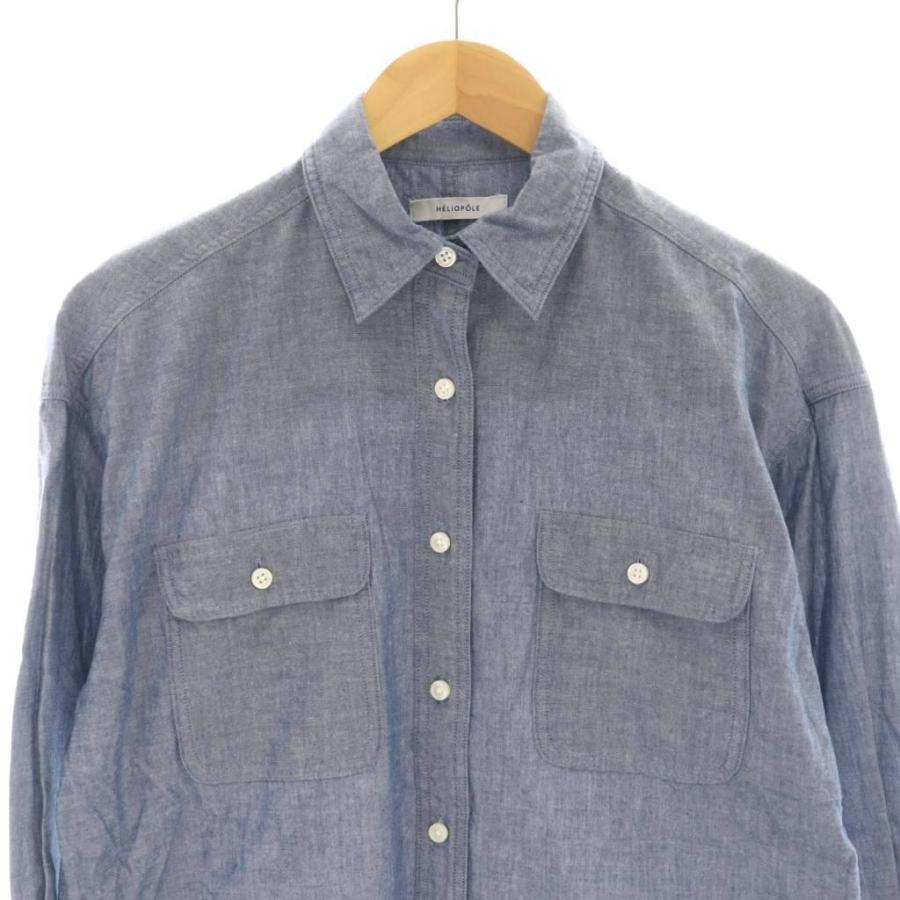 エリオポール heliopole BIO WASH DUNGAREE SHIRT ダンガリーシャツ 38 