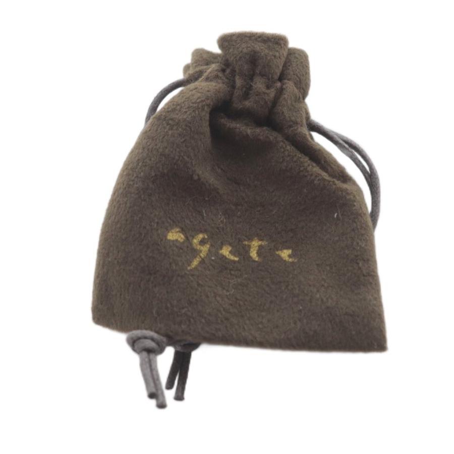 値下げ☆agete アガット K10 ブラックオパール チャーム agete（アガット） ブラックオパール ピアスチャーム K10 ゴールド 緑