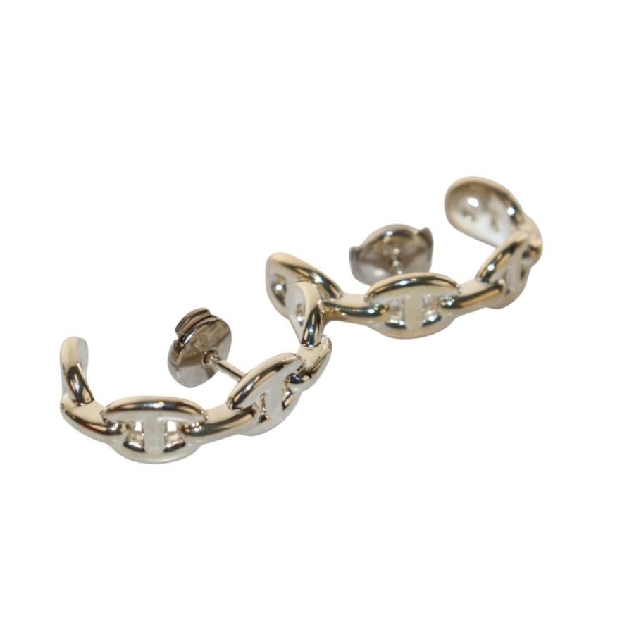 HERMES エルメス シェーヌダンクル 両耳 アンシェネ ピアス シルバー HERMES（エルメス） ピアス シェーヌダンクル アンシェネ PM フープ