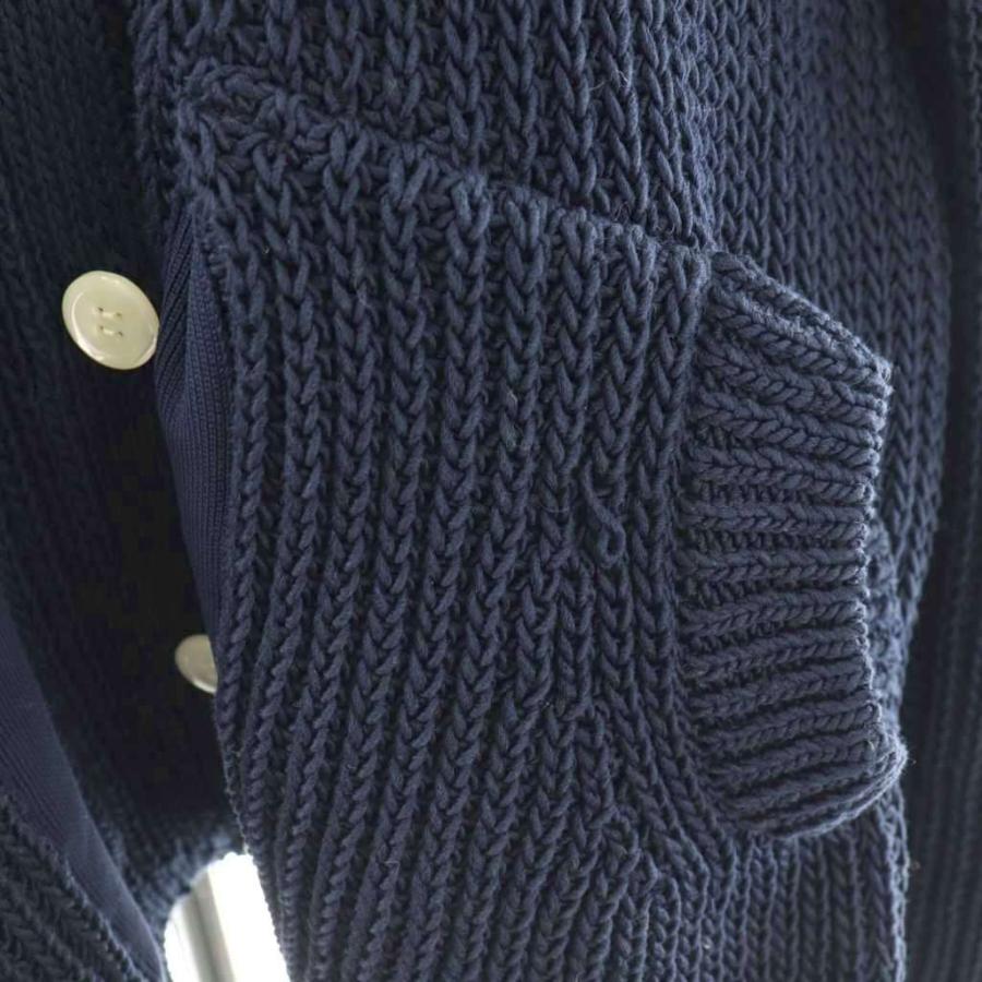 ラドロー LUDLOW 24SS ローゲージサマーニットカーディガン ネイビー  